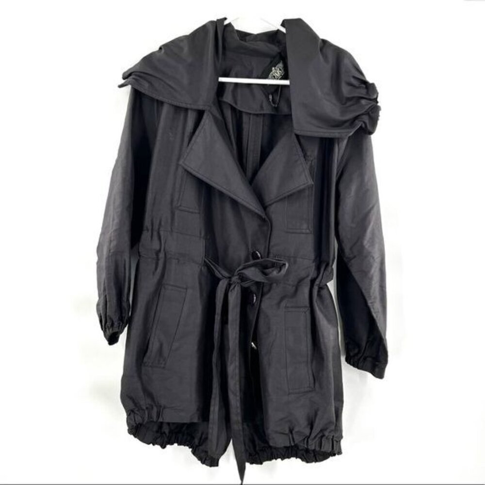 Rachel Roy black windbreaker with hood size 0